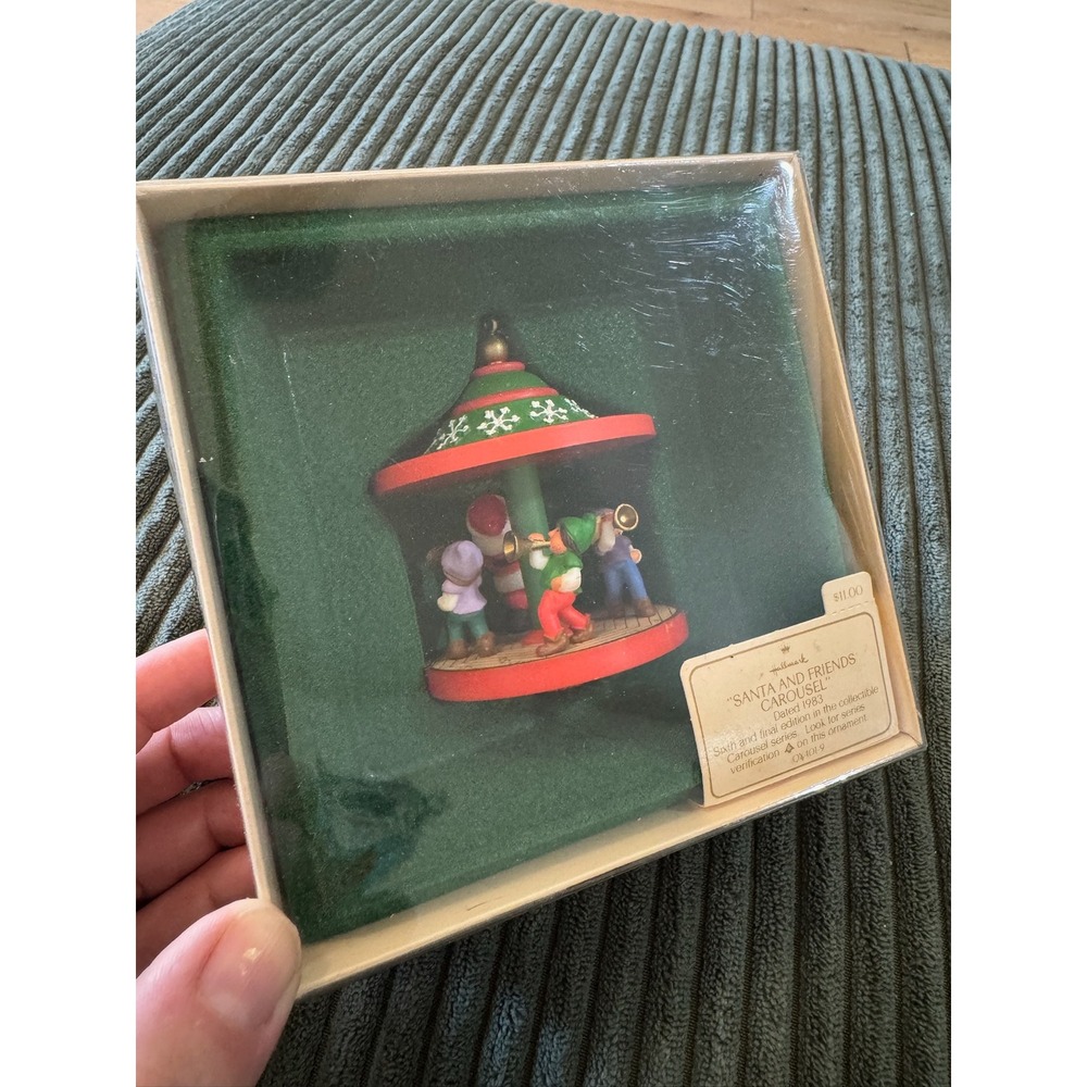 Hallmark Santa and Friends‎ Carousel Ornament Dated 1983 Collectible